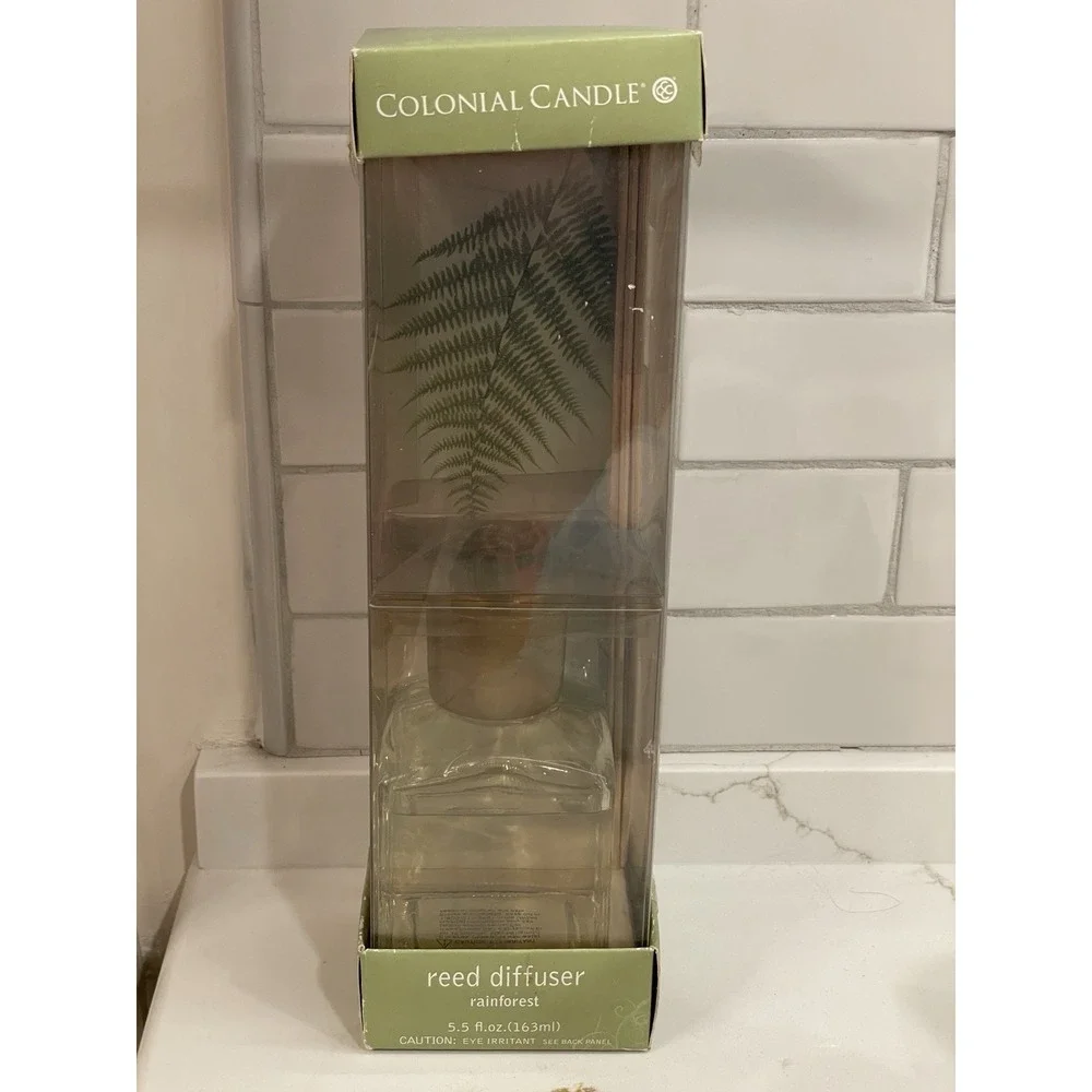 Colonial Candle Rainforest Reed Diffuser Home Fragrance 5.5 fl oz‎ New Old Stock